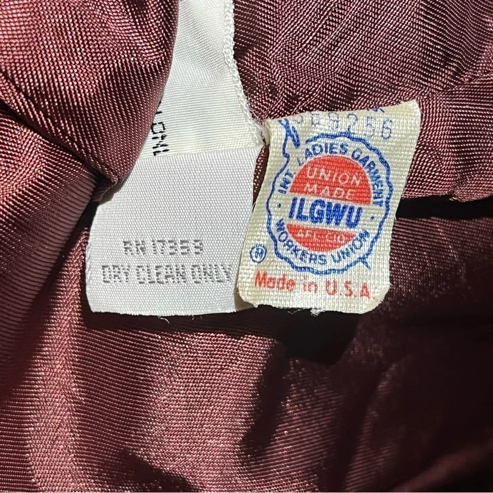 Size 14 Vintage Wool Ellen Tracy Union Made Brown Tan Lined Large Academia